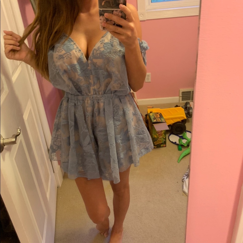 Lacey blue romper